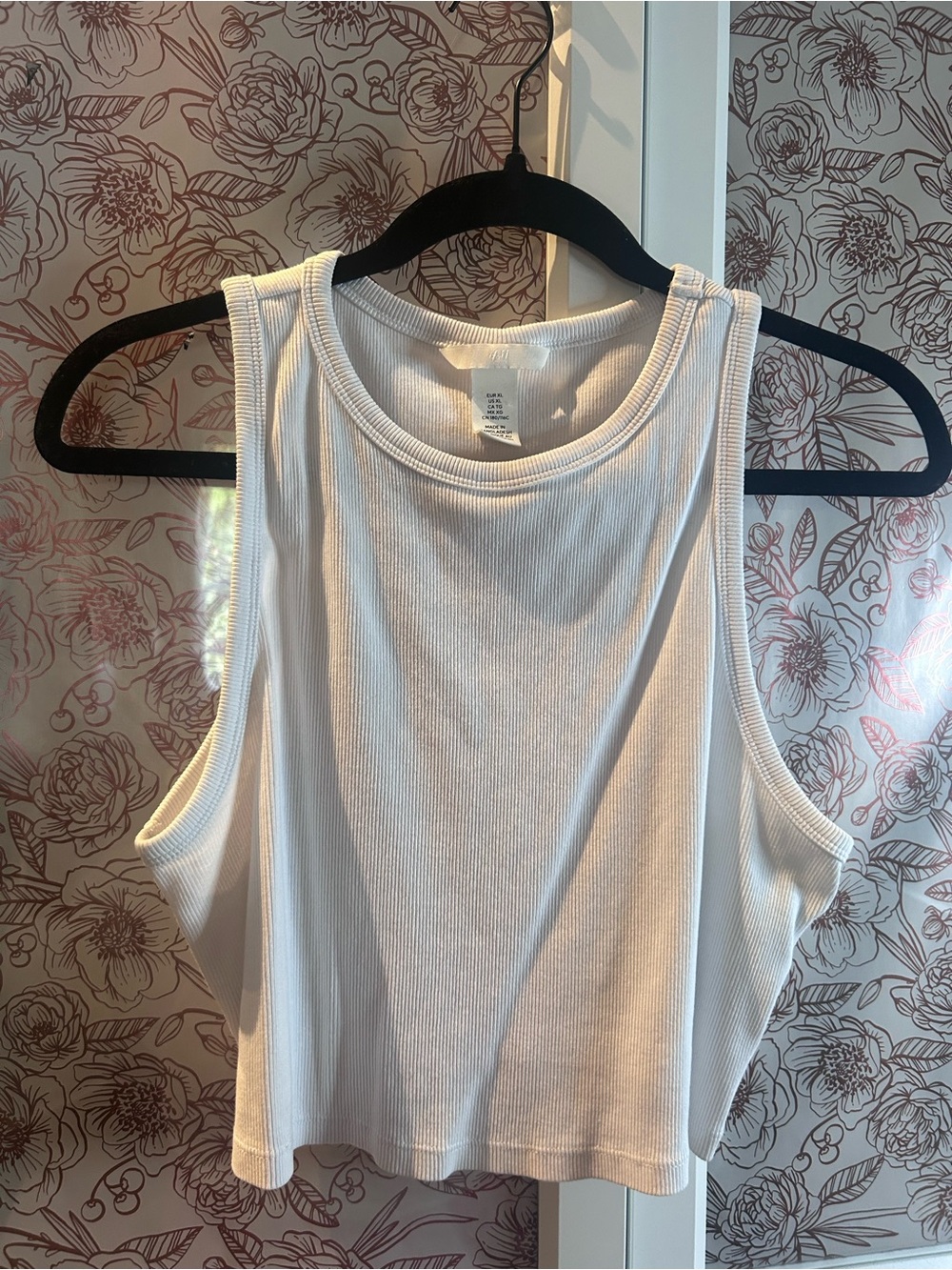 Women’s White Ribbed Cropped Tank Top - H&M